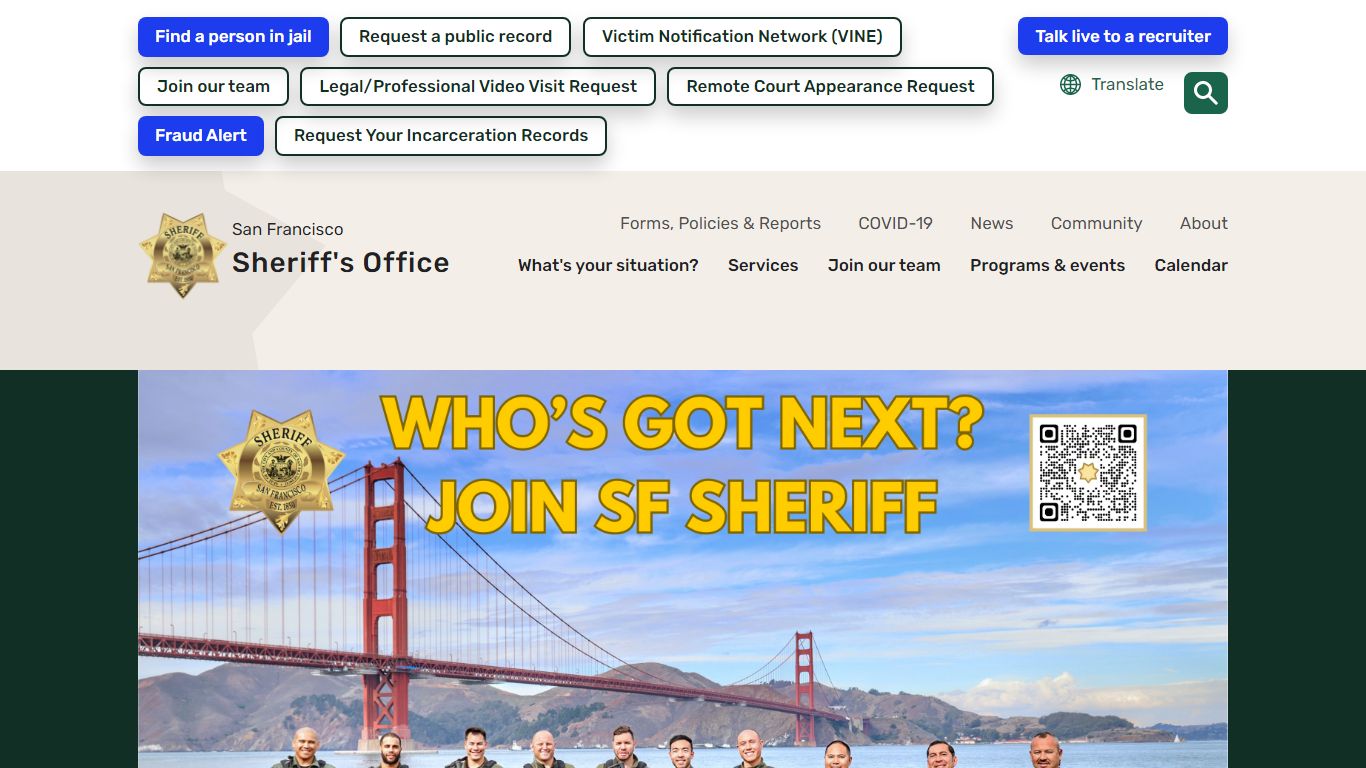 San Francisco Sheriff's Office | San Francisco Sheriff's Department