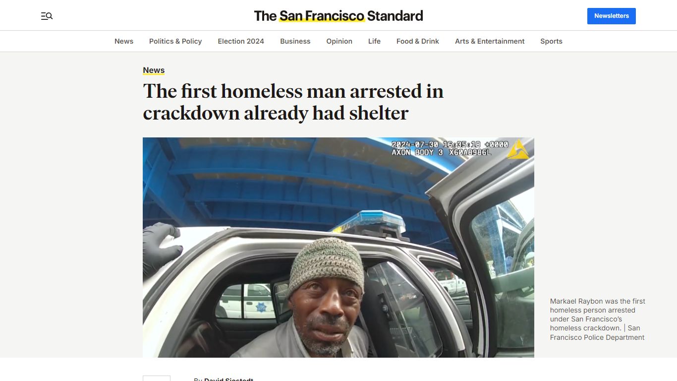 San Francisco homeless crackdown: First arrest had shelter